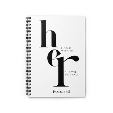Faith Culture - God Is Within Her - Psalm 46:5 - Christian Spiral Notebook - Ruled Line One Size