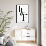 Faith Culture - God Is Within Her - Psalm 46:5 - Christian Wall Art 32″ x 48″ (Vertical) Black 1.25"