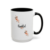 Faith Culture - Grateful, Thankful, Blessed Floral Christian Accent Coffee Mug, 11oz and 15oz 15oz Black
