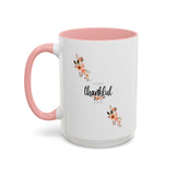 Faith Culture - Grateful, Thankful, Blessed Floral Christian Accent Coffee Mug, 11oz and 15oz