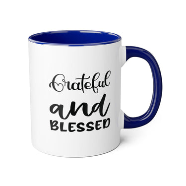 Faith Culture - Grateful and Blessed - Christian Thanksgiving Mug, 11oz