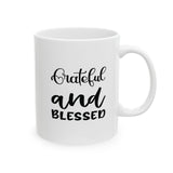 Faith Culture - Grateful and Blessed - Thanksgiving Christian Mug, 11oz and 15oz