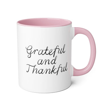 Faith Culture - Grateful and Thankful - Christian Thanksgiving Accent Mug, 11oz