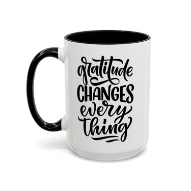 Faith Culture - Gratitude Changes Everything - Christian Thanksgiving Accent Coffee Mug, 11oz and 15oz
