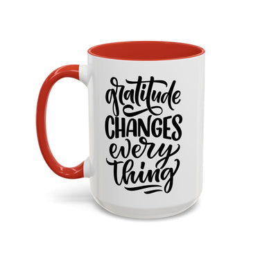 Faith Culture - Gratitude Changes Everything - Christian Thanksgiving Accent Coffee Mug, 11oz and 15oz