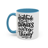 Faith Culture - Gratitude Changes Everything - Christian Thanksgiving Accent Coffee Mug, 11oz and 15oz