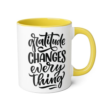 Faith Culture - Gratitude Changes Everything - Christian Thanksgiving Accent Mug, 11oz