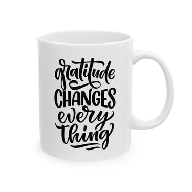 Faith Culture - Gratitude Changes Everything - Christian Thanksgiving Mug, 11oz and 15oz