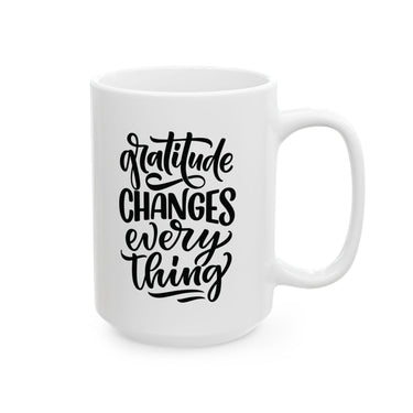 Faith Culture - Gratitude Changes Everything - Christian Thanksgiving Mug, 11oz and 15oz