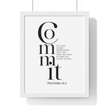Faith Culture - Guided Steps - Proverbs 16:3 - Christian Wall Art 11″ x 14″ White