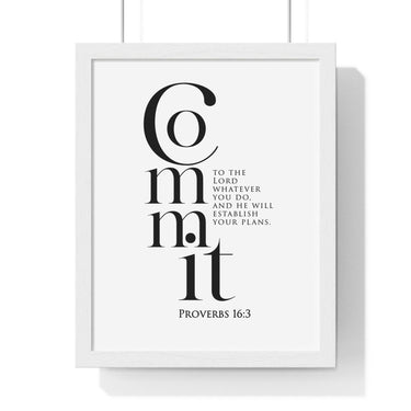 Faith Culture - Guided Steps - Proverbs 16:3 - Christian Wall Art 11″ x 14″ White