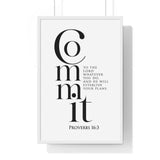 Faith Culture - Guided Steps - Proverbs 16:3 - Christian Wall Art 20" x 30" White
