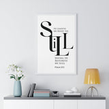 Faith Culture - "He Leads Me Beside Quiet Waters" - Psalm 23:2 Christian Vertical Framed Wall Art