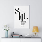 Faith Culture - "He Leads Me Beside Quiet Waters" - Psalm 23:2 Christian Vertical Framed Wall Art