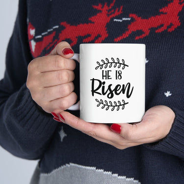 Faith Culture - He is Risen - Christian Ceramic Coffee Mug 11oz