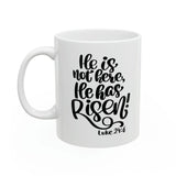 Faith Culture - He is Risen - Christian Coffee or Tea Ceramic Mug 11oz