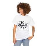 Faith Culture - He is Risen - Christian Unisex Heavy Cotton Tee