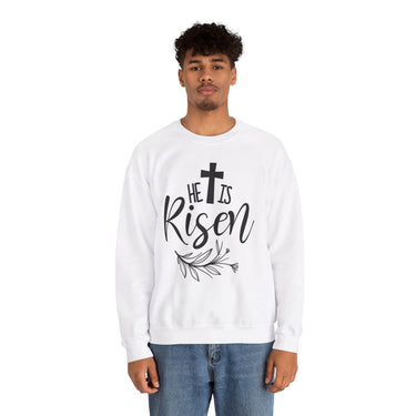 Faith Culture - He is Risen Christian Unisex Heavy Blendâ„¢ Crewneck Sweatshirt
