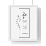 Faith Culture - Heart of Devotion - Matthew 22:37 - Christian Wall Art 11″ x 14″ White