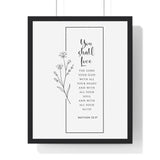 Faith Culture - Heart of Devotion - Matthew 22:37 - Christian Wall Art 16" x 20" Black