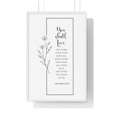 Faith Culture - Heart of Devotion - Matthew 22:37 - Christian Wall Art 20" x 30" White
