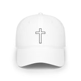 Faith Culture - Holy Cross - Christian Low Profile Baseball Cap White One size