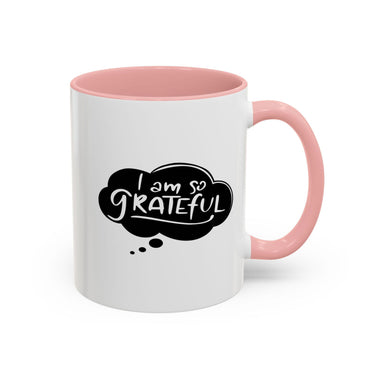 Faith Culture - I Am So Grateful Christian Thanksgiving Accent Coffee Mug, 11oz and 15oz 11oz Pink