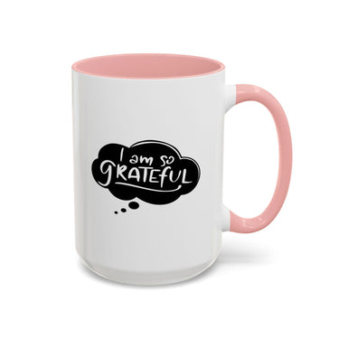Faith Culture - I Am So Grateful Christian Thanksgiving Accent Coffee Mug, 11oz and 15oz 15oz Pink