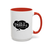 Faith Culture - I Am So Grateful Christian Thanksgiving Accent Coffee Mug, 11oz and 15oz 15oz Red