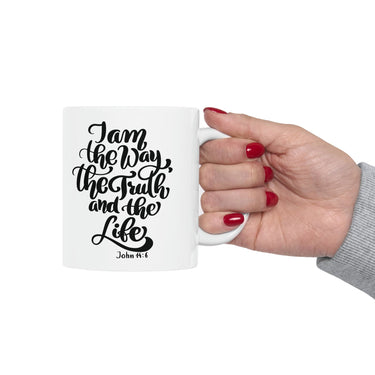 Faith Culture - I Am The Way, The Truth, And The Life- John 14:6, Christian Ceramic Coffee Mug 11oz 11oz
