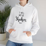 Faith Culture - I Will Not Be Shaken - Psalm 16:8 - Christian Unisex Heavy Blendâ„¢ Hooded Sweatshirt White