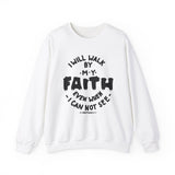 Faith Culture - I Will Walk By Faith - Christian Unisex Heavy Blendâ„¢ Crewneck Sweatshirt