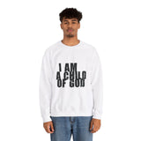 Faith Culture - I am Child of God - Christian Unisex Heavy Blendâ„¢ Crewneck Sweatshirt White