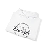 Faith Culture - I am Enough - Christian Unisex Heavy Blendâ„¢ Hooded Sweatshirt