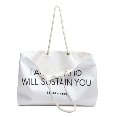 Faith Culture - I am He Who Will Sustain You Isaiah 46:4 Christian Weekender Tote Bag