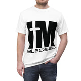 Faith Culture - I'm Blessed Unisex Cut & Sew Tee White stitching