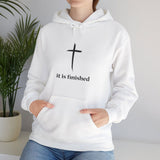 Faith Culture - It is Finished - Christian Unisex Heavy Blendâ„¢ Hooded Sweatshirt White