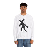 Faith Culture - Jesus Carrying the Cross - Christian Unisex Heavy Blendâ„¢ Crewneck Sweatshirt