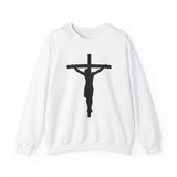 Faith Culture - Jesus on the Cross - Christian Unisex Heavy Blendâ„¢ Crewneck Sweatshirt