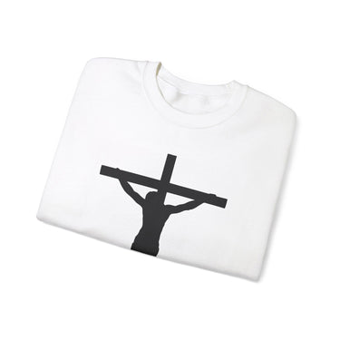 Faith Culture - Jesus on the Cross - Christian Unisex Heavy Blendâ„¢ Crewneck Sweatshirt