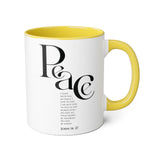 Faith Culture - John 14:27 - Christian Accent Coffee Mug (11oz) Yellow 11oz