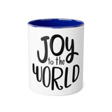 Faith Culture - Joy to the World Christmas Ornament Accent Mug - 11oz Holiday Coffee Cup - Faith Culture