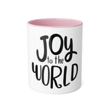 Faith Culture - Joy to the World Christmas Ornament Accent Mug - 11oz Holiday Coffee Cup - Faith Culture
