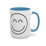 Faith Culture - Joyful Smiley - Christian Thanksgiving Accent Coffee Mug, 11oz and 15oz 15oz Light Blue