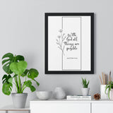 Faith Culture - Limitless Faith - Matthew 19:26 - Christian Wall Art
