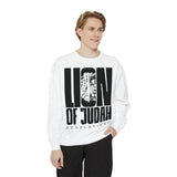 Faith Culture - Lion of Judah Christian Unisex Garment-Dyed Sweatshirt White