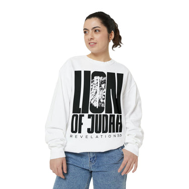 Faith Culture - Lion of Judah Christian Unisex Garment-Dyed Sweatshirt