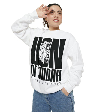 Faith Culture - Lion of Judah Christian Unisex Garment-Dyed Sweatshirt