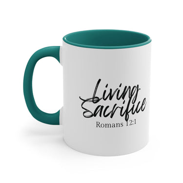 Faith Culture - Living Sacrifice - Romans 12:1 Christian Accent Coffee Mug