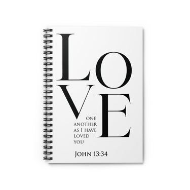 Faith Culture - Love One Another - John 13:34 - Christian Spiral Notebook - Ruled Line One Size